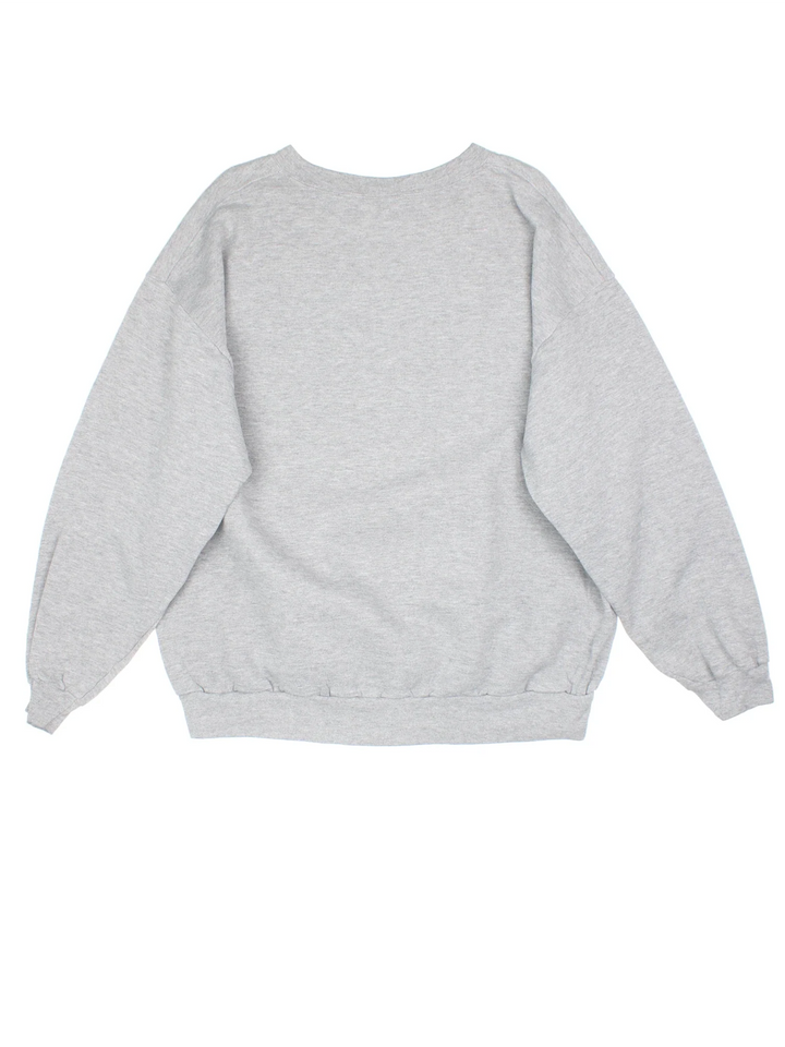 2002 New England Patriots NFL Champions Sweatshirt in a grey colourway, with graphic and spell out printed on the front.