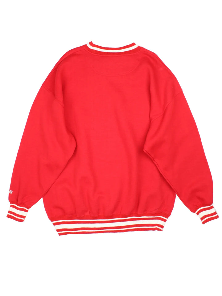 Vintage Ohio State University Sweatshirt in a red colourway with the spell out logo across the front.