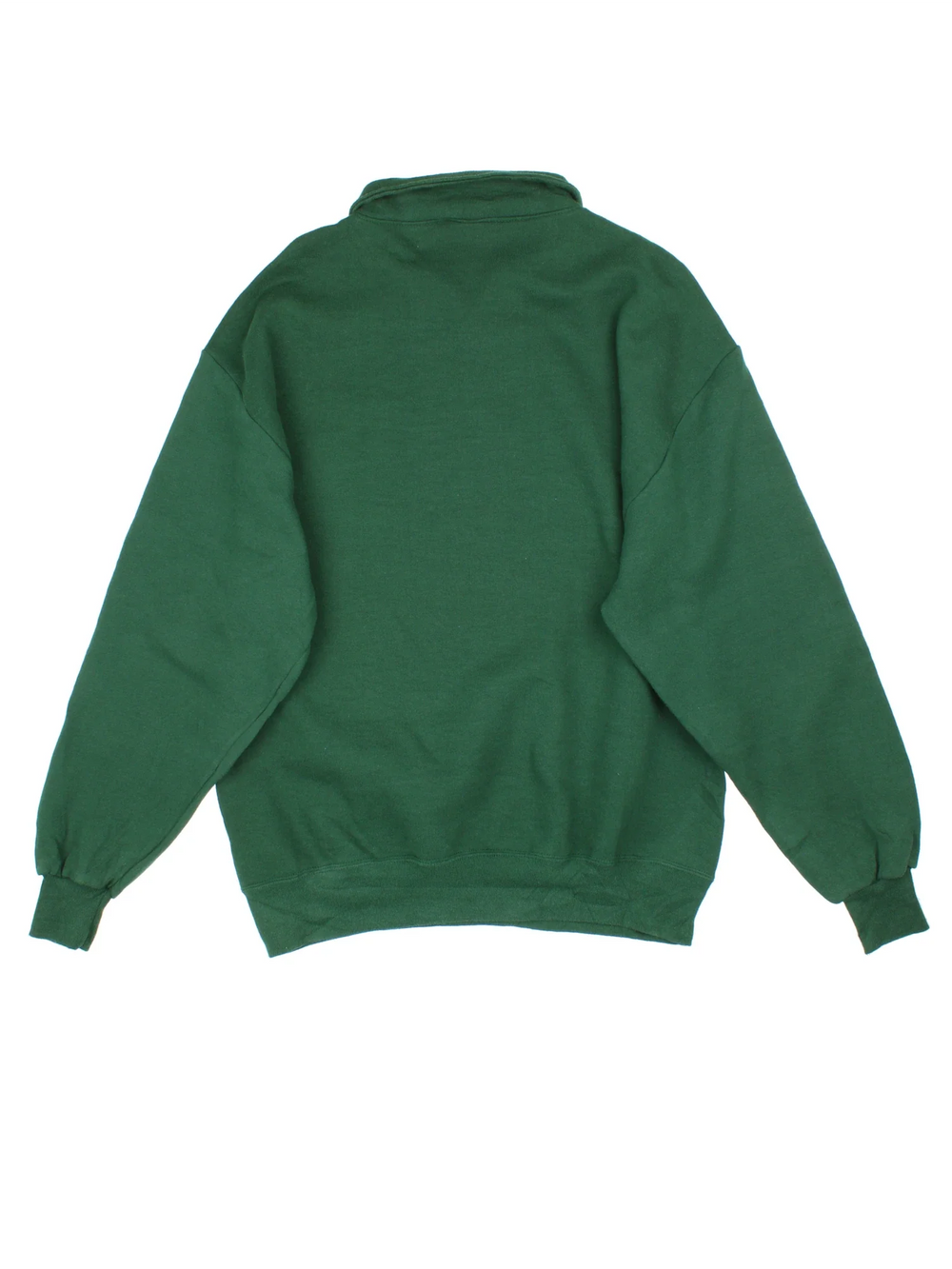Vintage NFL Green Bay Packers Sweatshirt in a green colourway with 1/4 zip and logo stitched on the front.