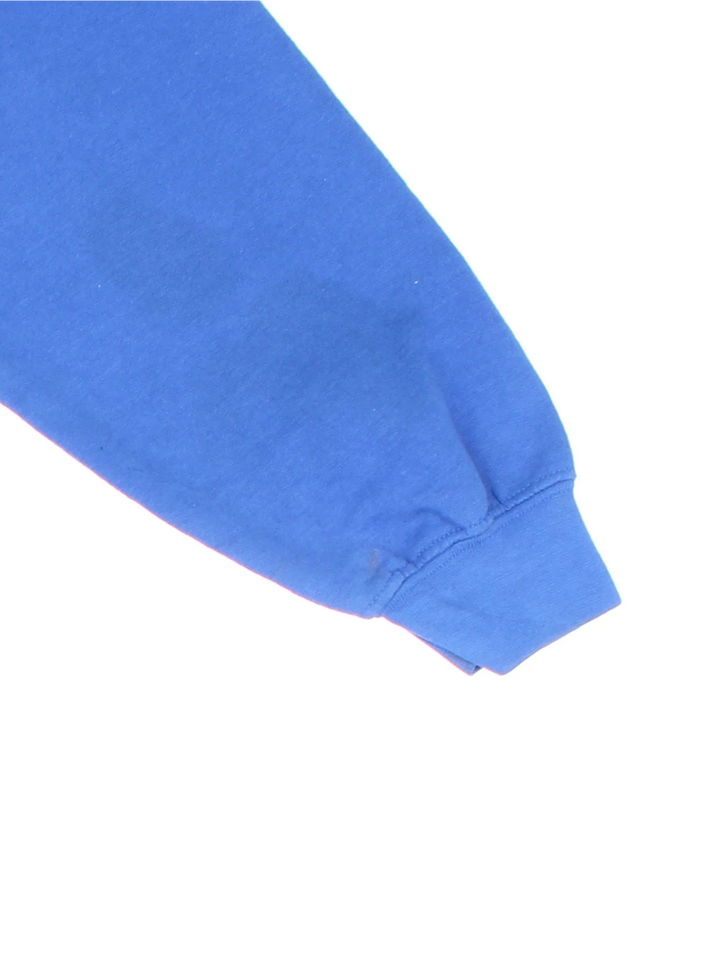 Vintage NFL Buffalo Bills Sweatshirt in a blue colourway logo and graphic across the front.