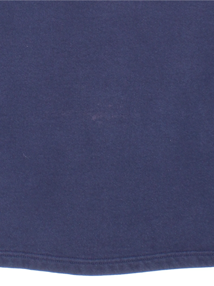 90's Hard Rock Cafe Washington DC 1/4 Zip Sweatshirt in a blue colourway with small classic logo on the front.