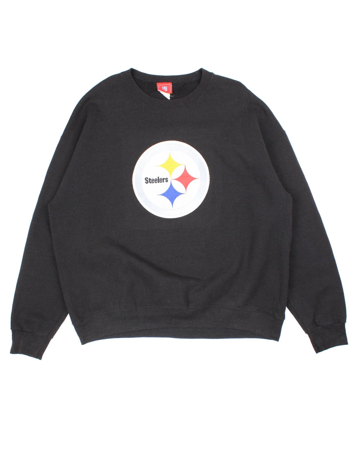 NFL Pittsburgh Steelers Sweatshirt in a black colourway with the classic logo on the front.