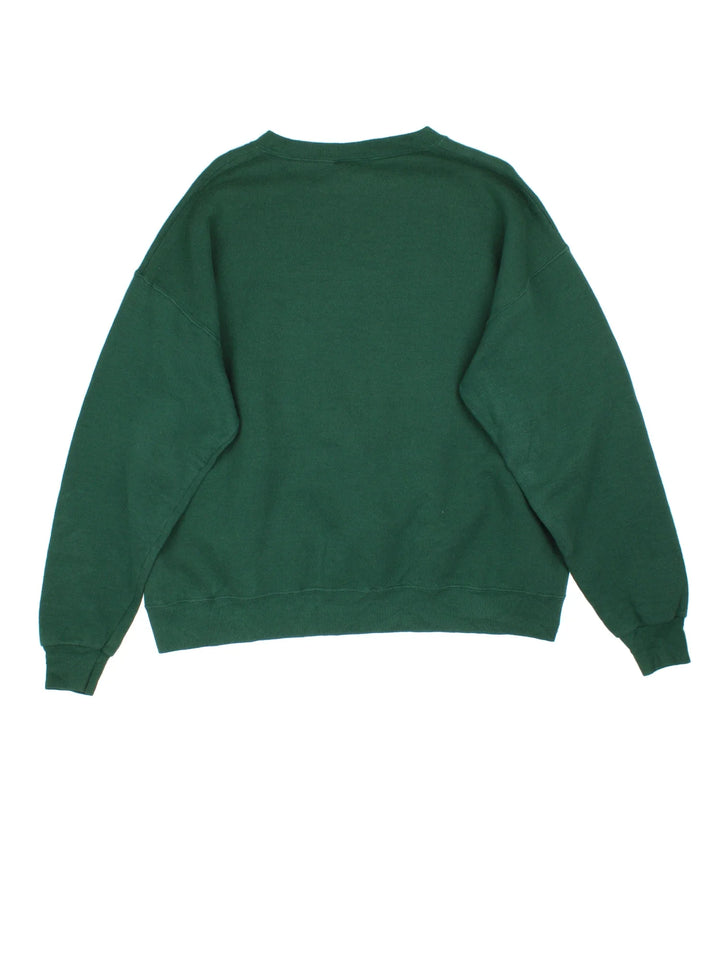 Vintage Lee Sport Green Bay Packers NFL Sweatshirt in a green colourway with the logo on the front.