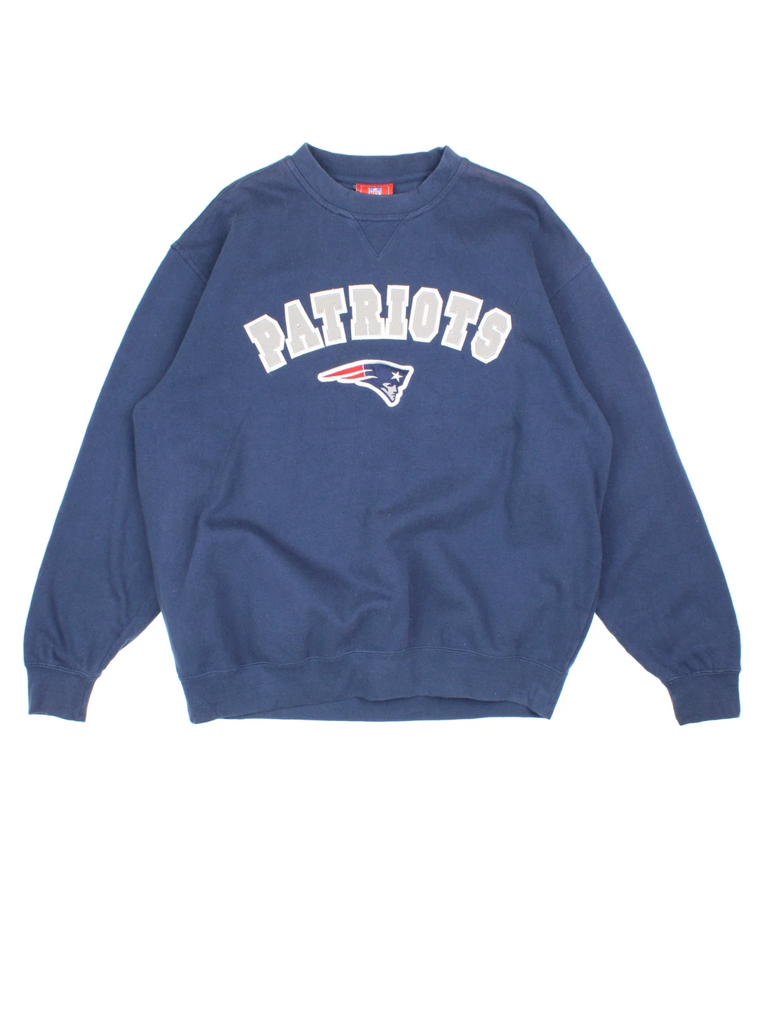 NFL New England Patriots Sweatshirt in a blue colourway with the logo and graphic on the front.