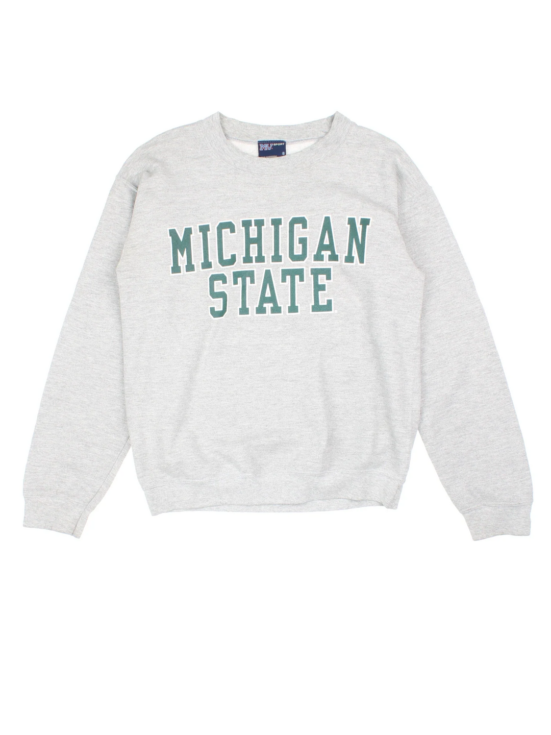 Vintage Michigan State University Sweatshirt in a grey colourway with the logo printed across the front.