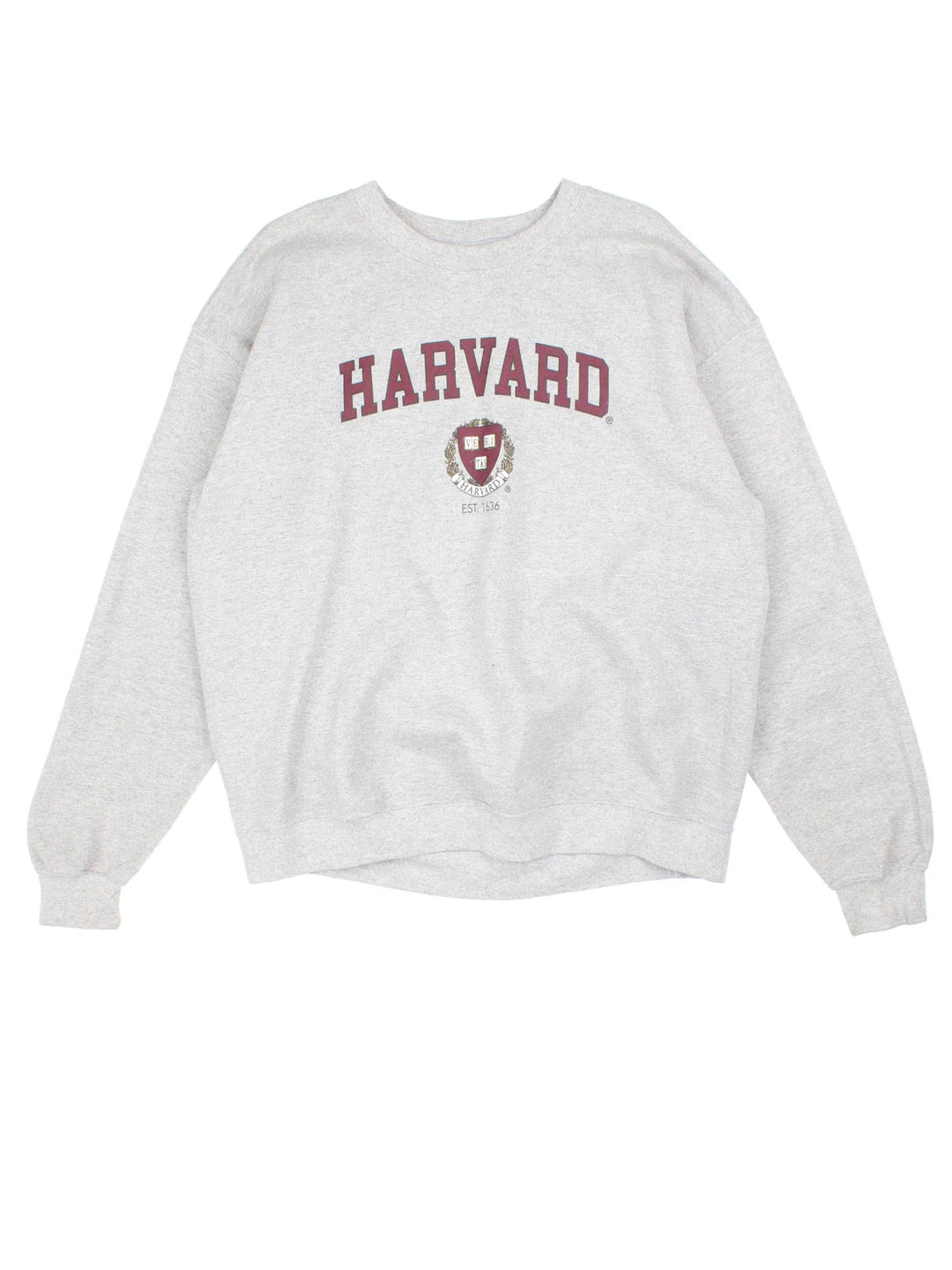 Vintage Harvard University Sweatshirt in a grey colourway with the logo across the front.