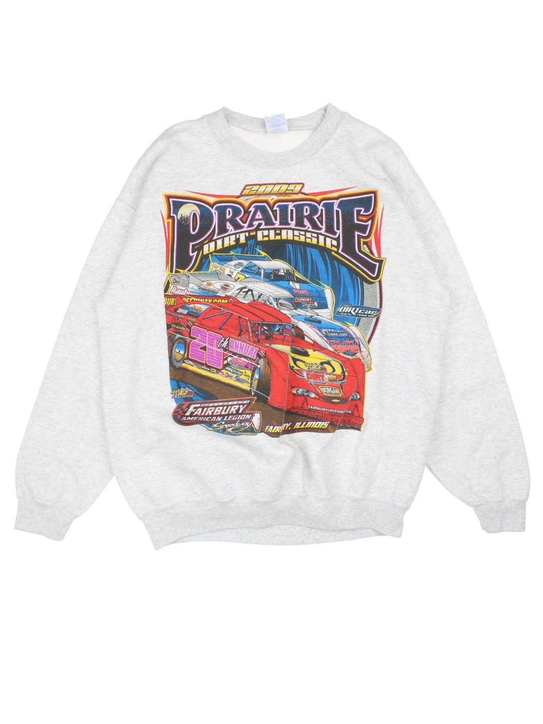 Vintage 2009 Dirt Classic Racing Sweatshirt in a grey colourway with the large graphic printed on the front and back..