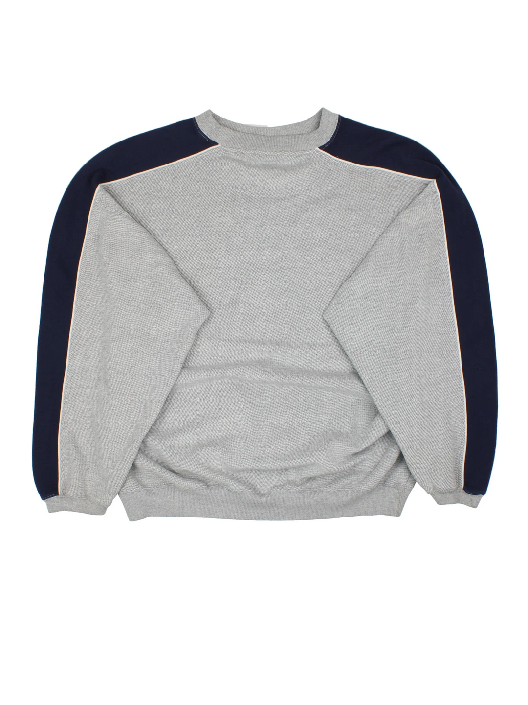 Vintage Ole Miss Rebels Sweatshirt in a grey colourway, with contrast sleeve detail and logo embroidered on the front.