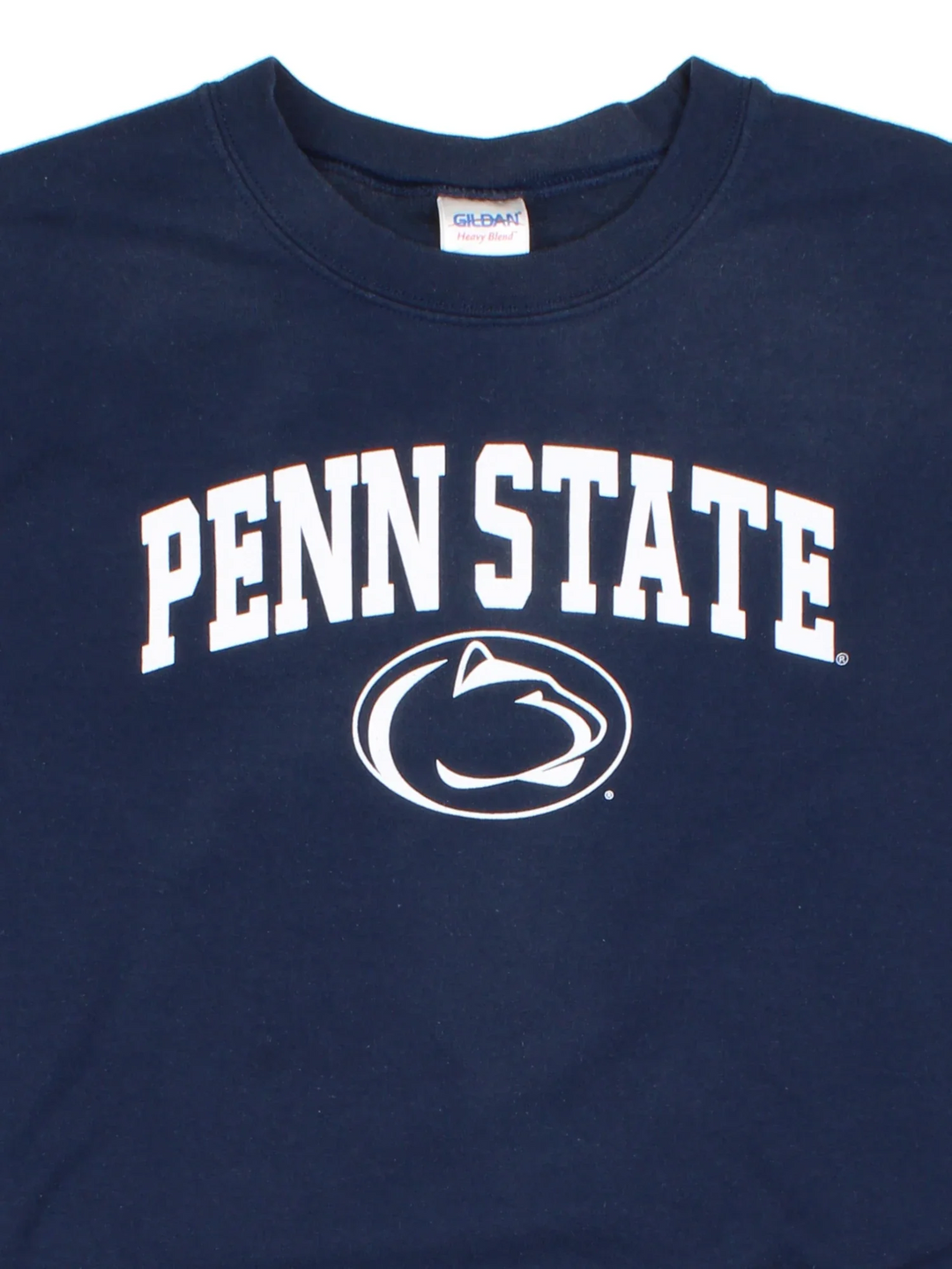 Vintage Penn State University Sweatshirt in a blue colourway, with logo printed on the front.
