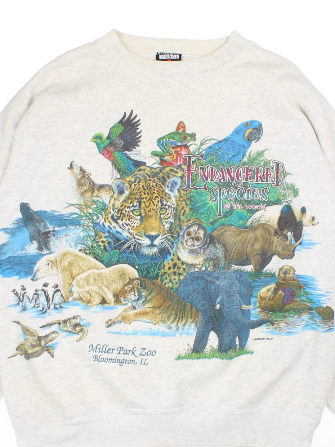 1994 Vintage Endangered Species Of The World Wildlife Sweatshirt