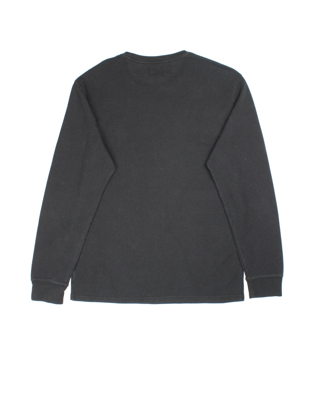 Vintage Ralph Lauren Long Sleeve Top in a black colourway with bear logo embroidered on the front.