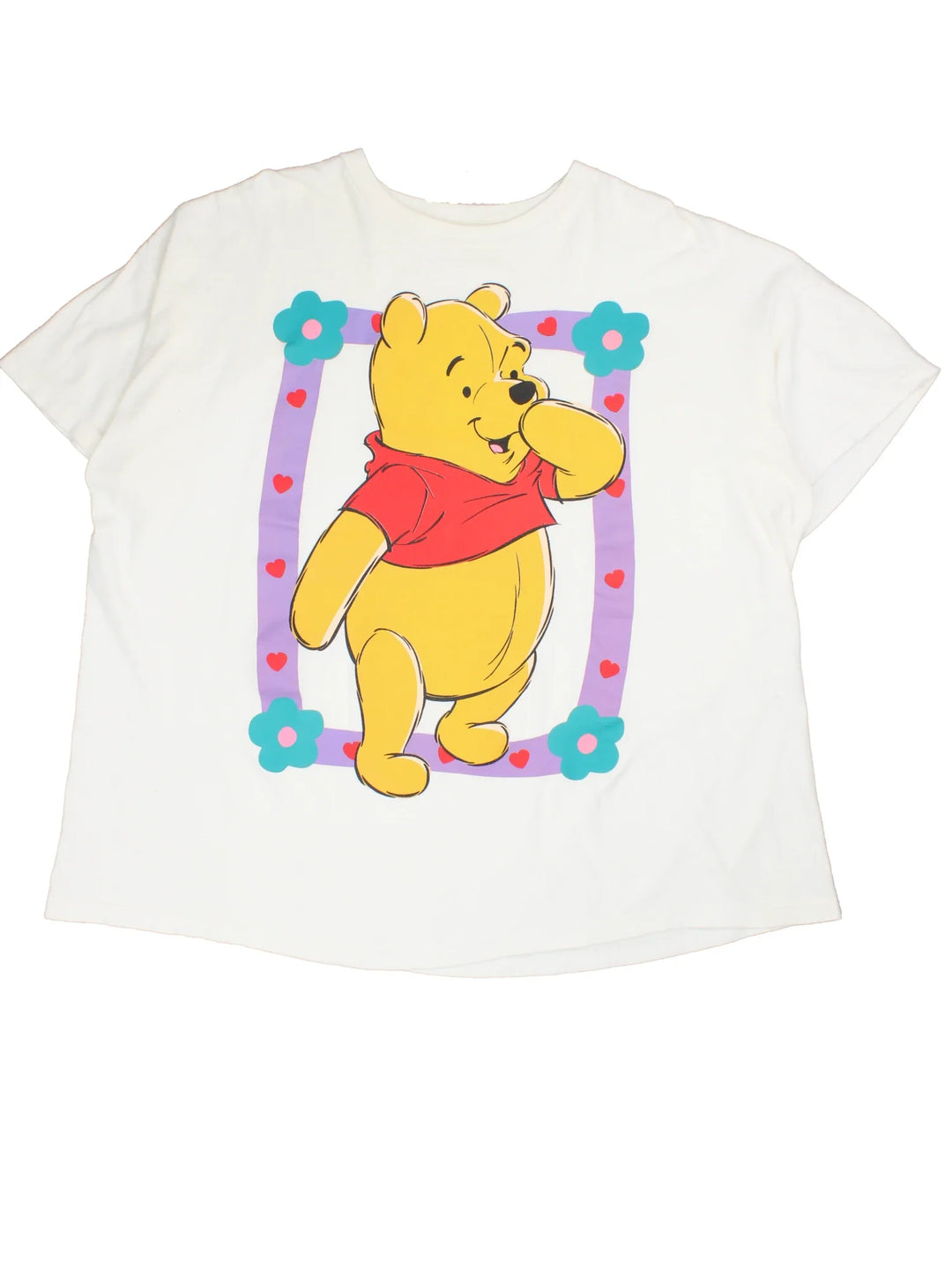 Disney Winnie The Pooh T-Shirt in a white colourway with front graphic.