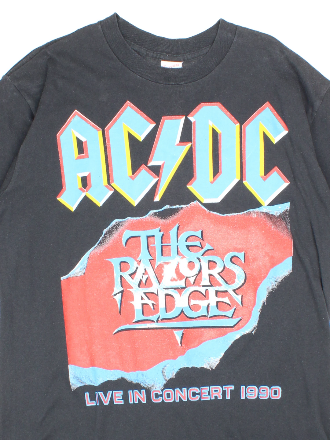 Vintage black 1990 AC/DC The Razors Edge USA tour t-shirt with single stitch sleeves. good condition Size in Label:  Mens L