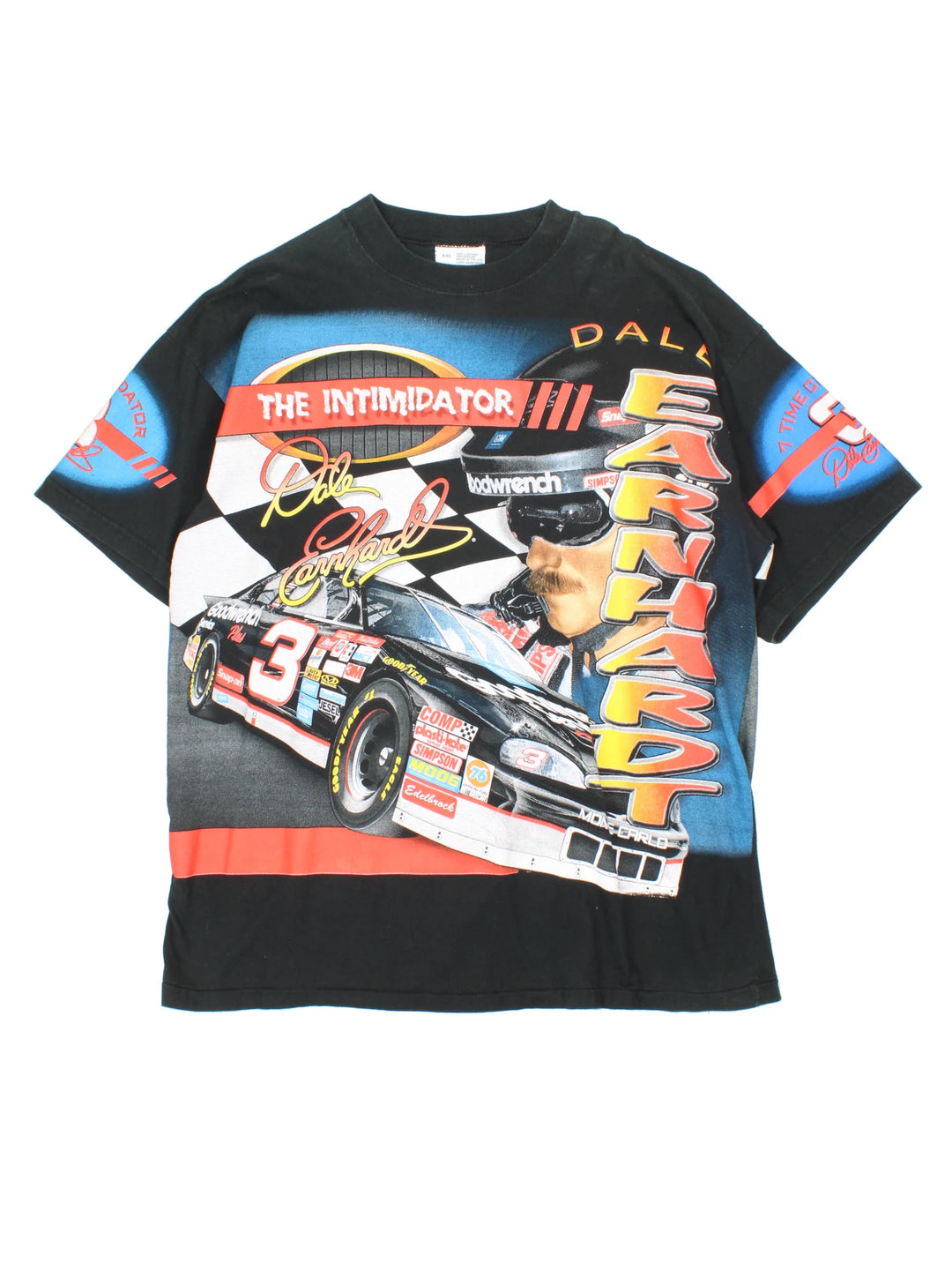 Vintage made in the USA NASCAR's Dale Earnhardt 'The Intimidator' all over print graphic t-shirt by Chase Authentic's 