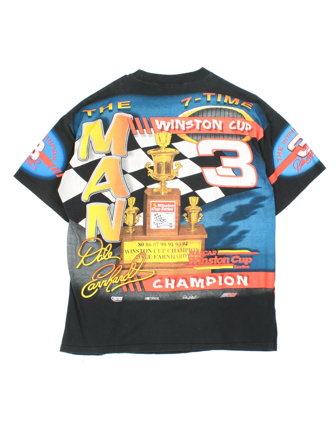 Vintage made in the USA NASCAR's Dale Earnhardt 'The Intimidator' all over print graphic t-shirt by Chase Authentic's 