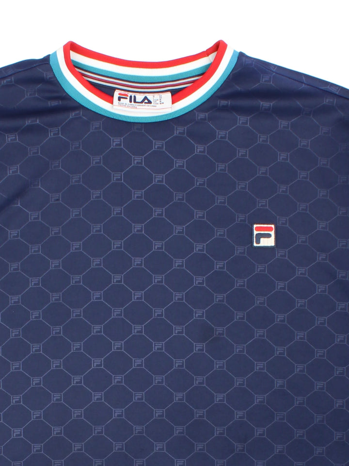 Fila Patterned Sports T-Shirt (Size M)