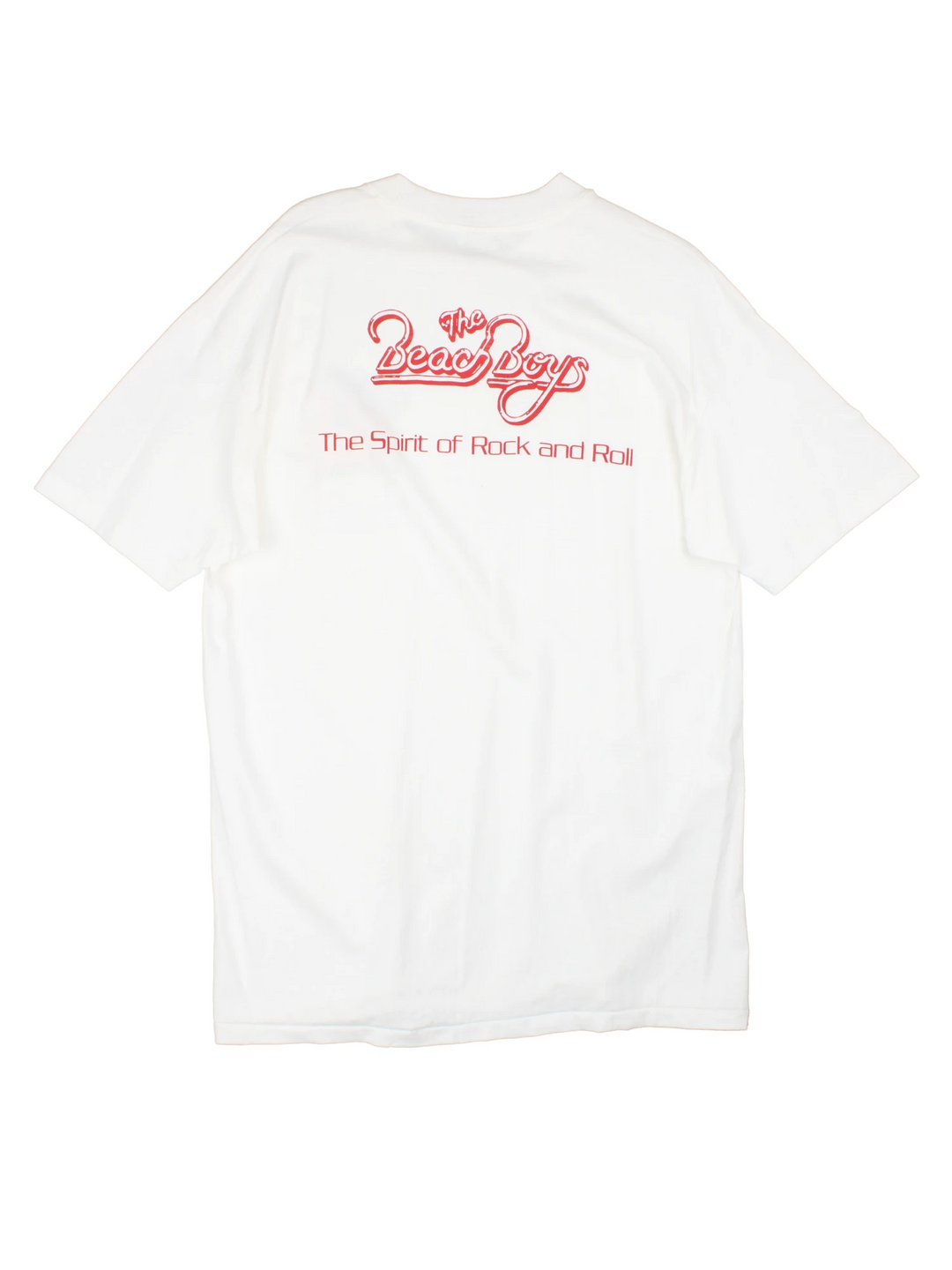 Vintage 1990 Beach Boys Convention single stitch white t-shirt with printed design on the front and back.  good condition  Size in Label:  Slim fit XL