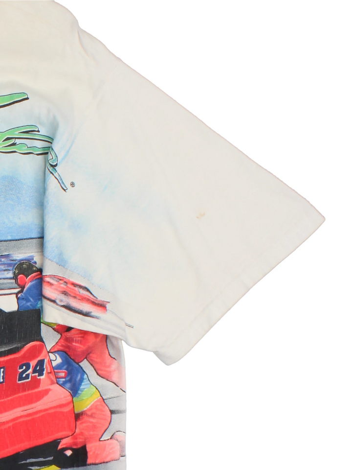 Vintage off-white/ cream 1997s Chase Authentics/ Jeff Gordon "The Driving Force" NASCAR racing t-shirt. Features the design on the front, arms and back.  good condition  Size in Label: Mens XL