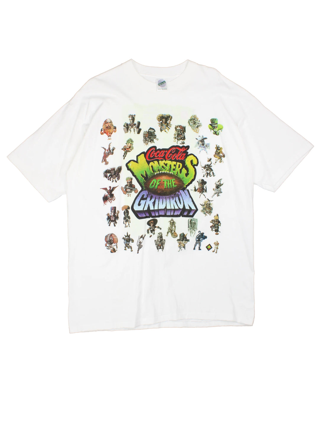 Vintage 1994 NFL Monsters of the Gridiron Coca Cola t shirt. Features printed graphic on the front and single stitch seams. Made by Silkworm.
good condition. Mens XXL - Measures more like a XL