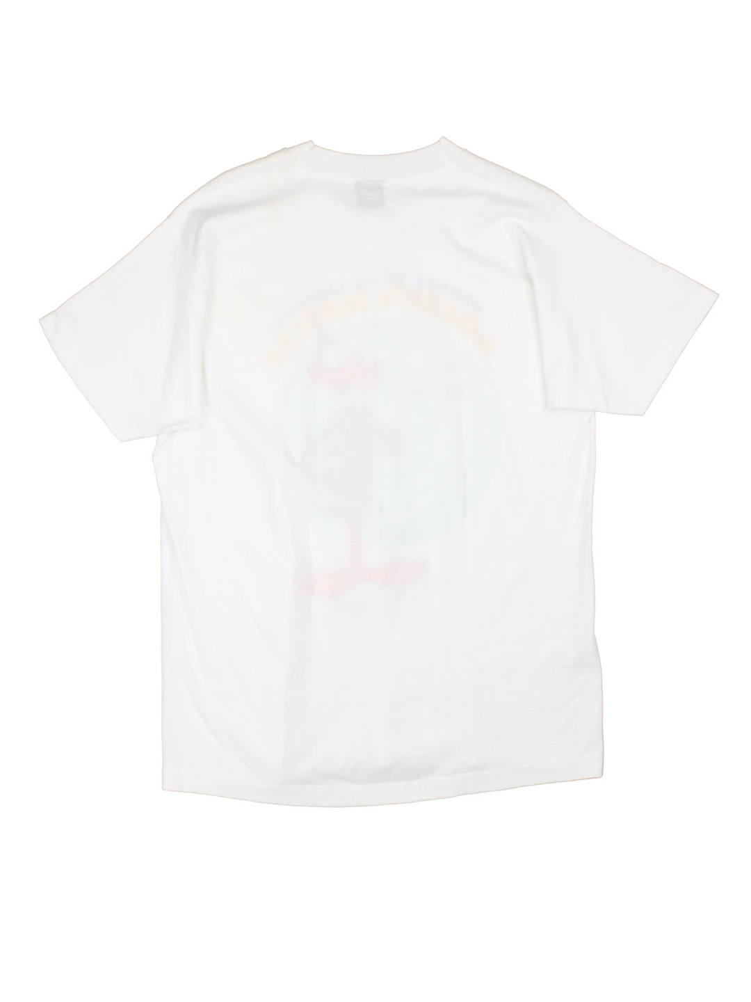 Vintage 1985 Warner Bros Cartoon T-Shirt in a white colourway with big puff print graphic design on the front, deadstock and still has original sticker on the garment.