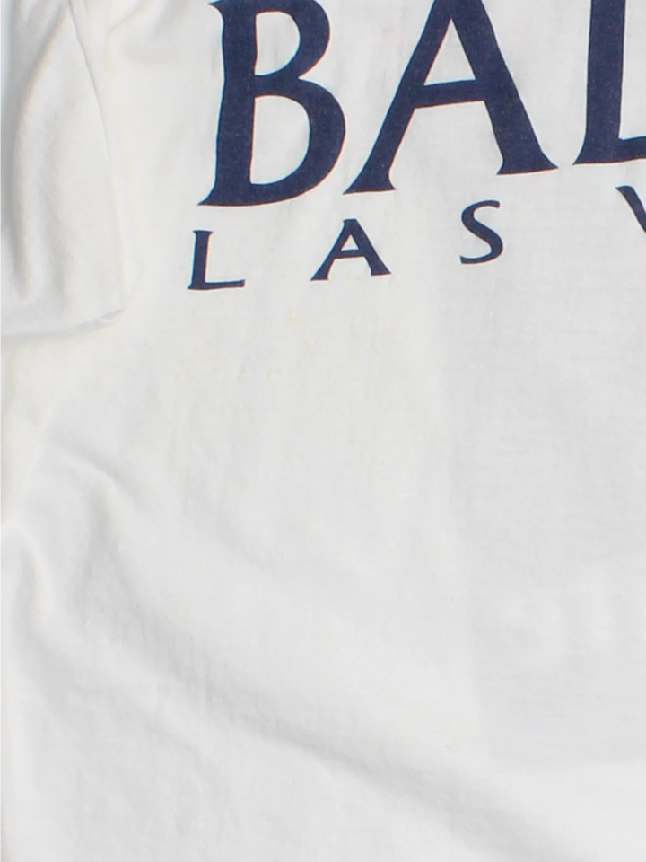 Vintage 1997 Super Bowl XXXI single stitch t-shirt in white with 'Bally's Las Vegas' sponsor on the back 