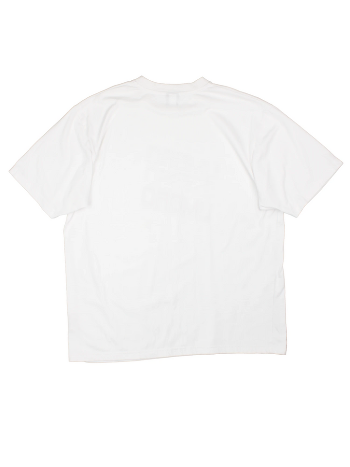 Umbro T-Shirt in a white colourway, short sleeve crewneck, and has logo spell out printed on the front.