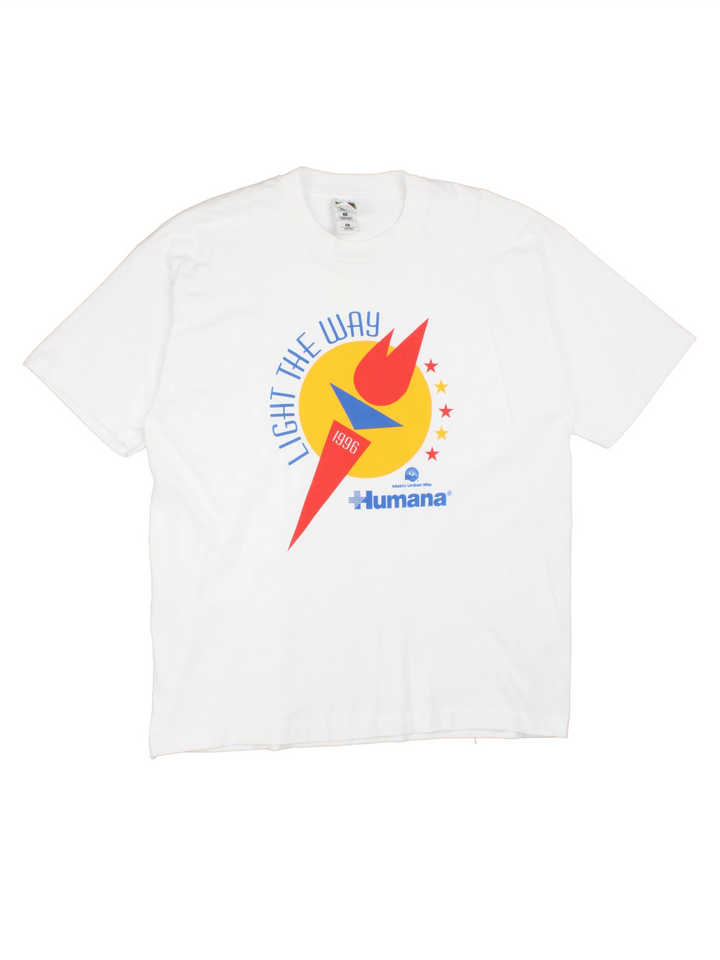 Vintage 1996 Humana "Light The Way" single stitch T-Shirt. 