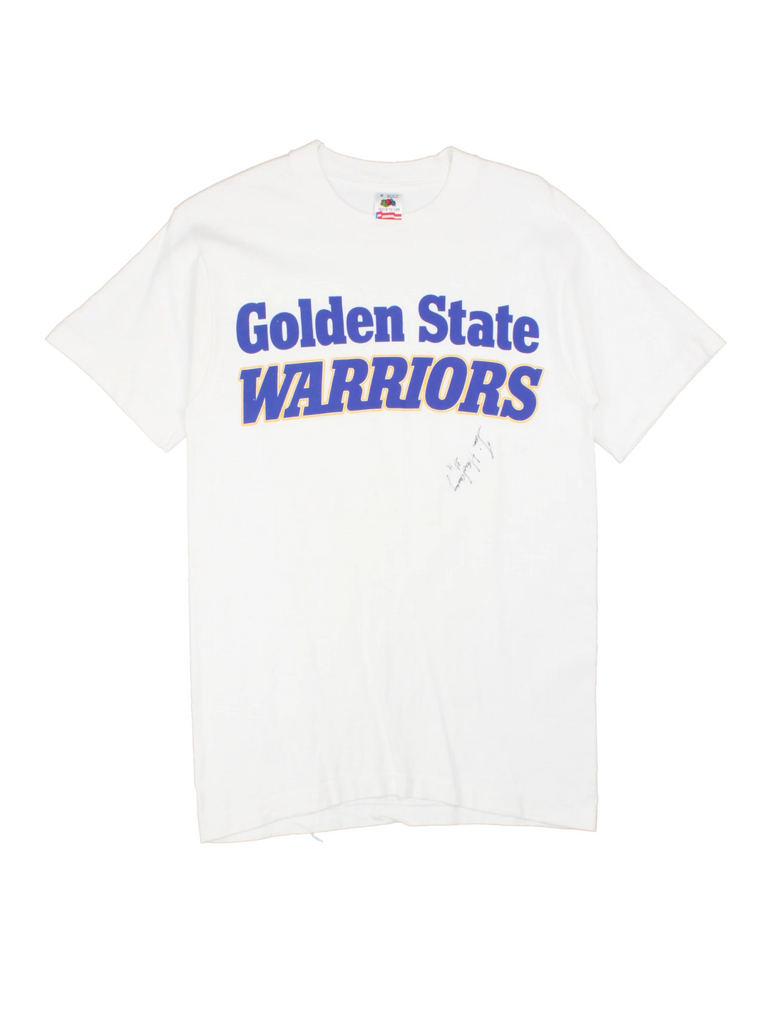 Vintage 90s Golden State Warriors single stitch T-Shirt with Tim Hardaway signature under the print.