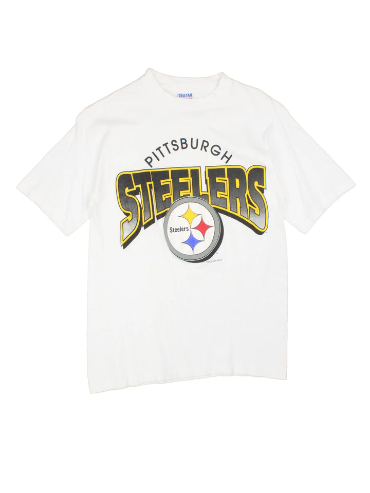 Vintage 1994 Pittsburgh Steelers single stitch T-Shirt with print across the chest.
