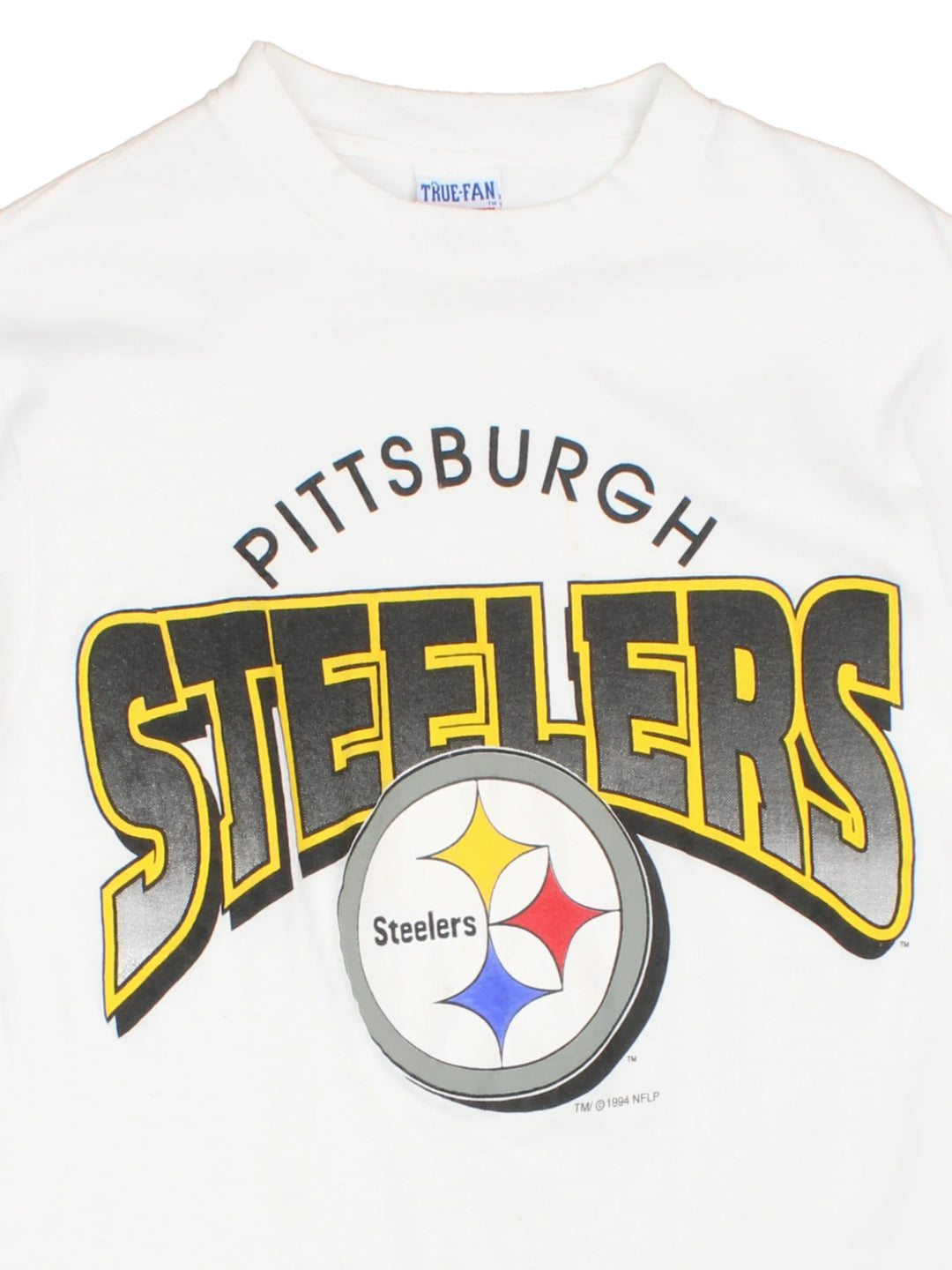Vintage 1994 Pittsburgh Steelers single stitch T-Shirt with print across the chest.
