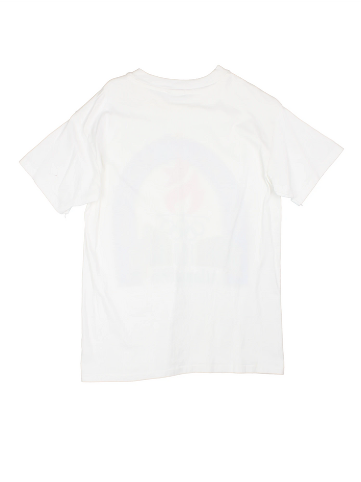 Atlanta 1996 Centennial Olympic Games single stitch T-Shirt. Features large graphic print on the front. 