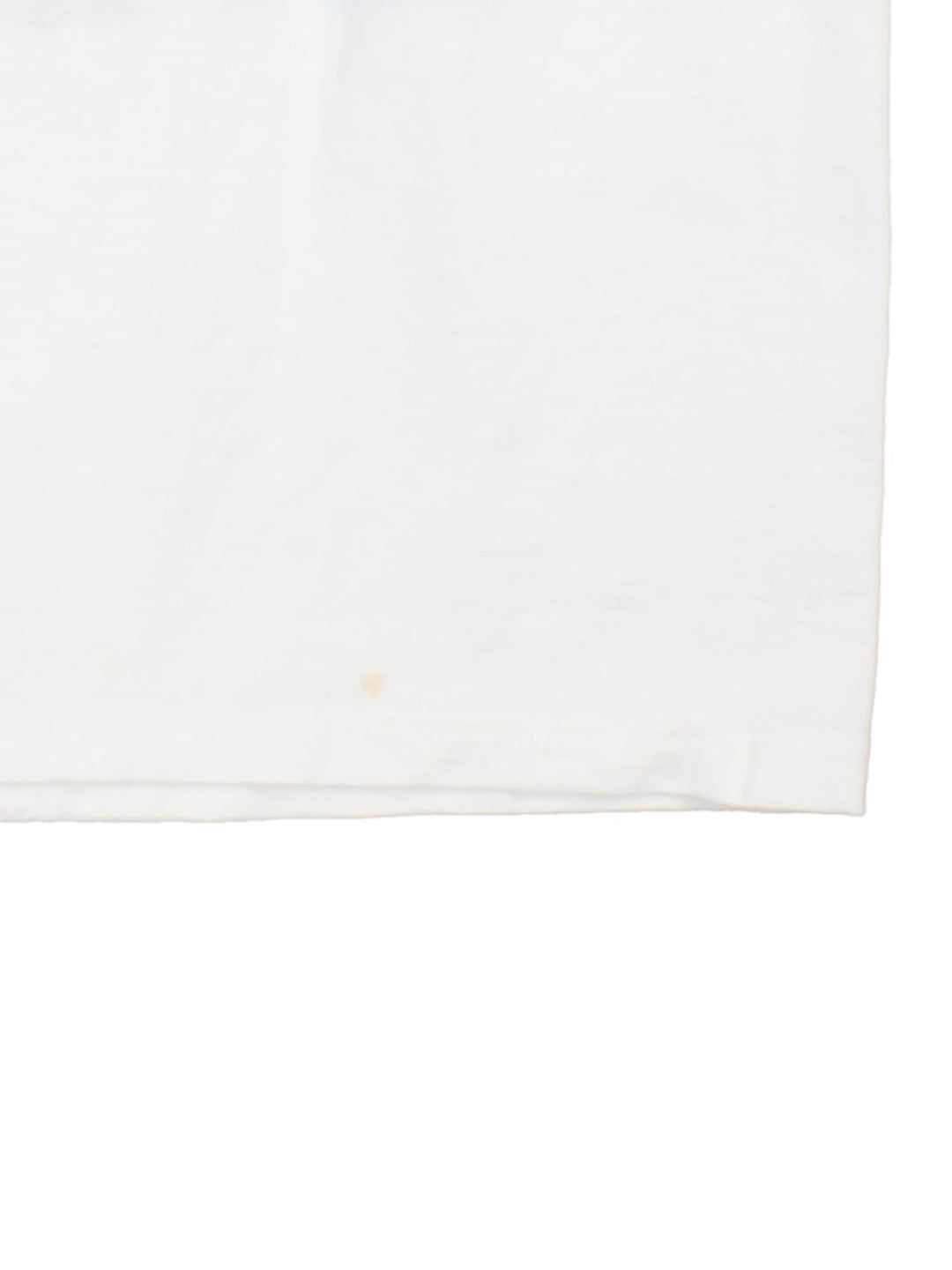 2000 'Indiana State League Champions' white spellout graphic tee with tennis racket and ball design and K. SWISS sponsor logo. Back graphic reading 'USA league tennis presented by Infiniti'.  