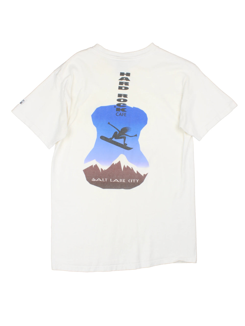 Vintage Hard Rock Cafe T-Shirt with spell-out and graphic on front and back in good condition.