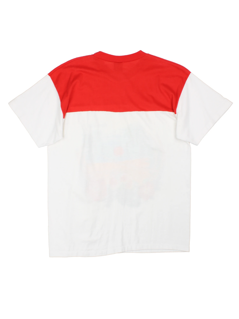 Vintage 90's Puerto Rico Graphic Single Stitch T-Shirt in a white and red colourway with a beach graphic printed on the front.