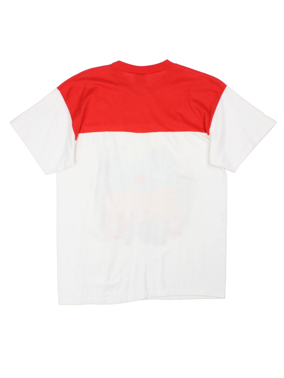 Vintage 90's Puerto Rico Graphic Single Stitch T-Shirt in a white and red colourway with a beach graphic printed on the front.