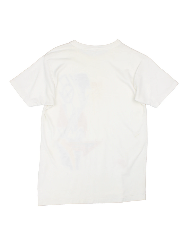 Vintage 90s Nike Flight T-Shirt in a white colourway with a large graphic on the front, and single stitch hem.  