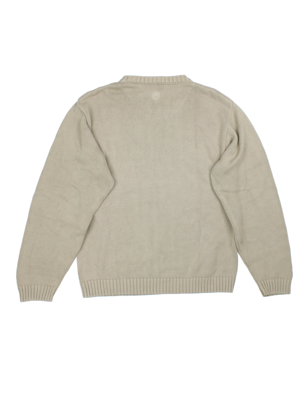 Vintage Timberland tan knitted jumper with embroidered logo on the chest in navy blue. 100% cotton. good condition  Size in Label:  L