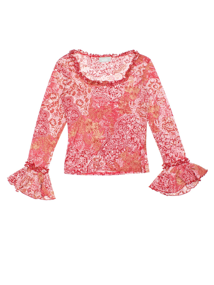 Y2K Flute Sleeve Top (Size M)
