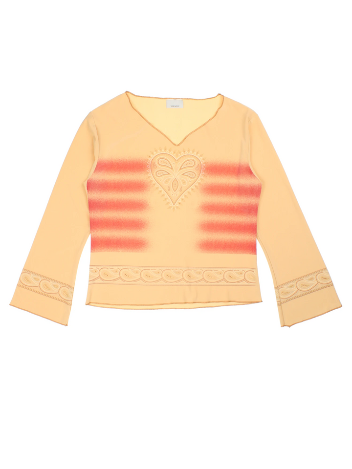 Y2K Viento Stripe Top (Size XL)