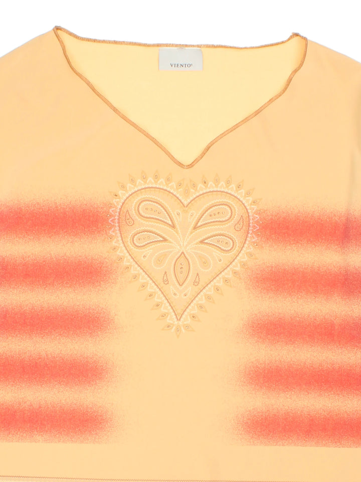 Y2K Viento Stripe Top (Size XL)