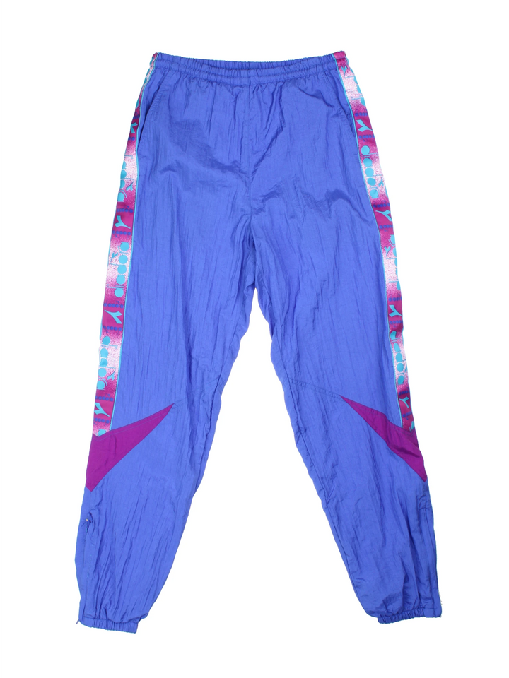 80's Diadora Patterned Shell Pants (Size M )