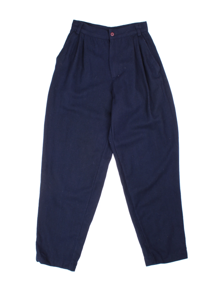 Vintage Daks London Formal Wool Pleated Trousers (Size XXS)