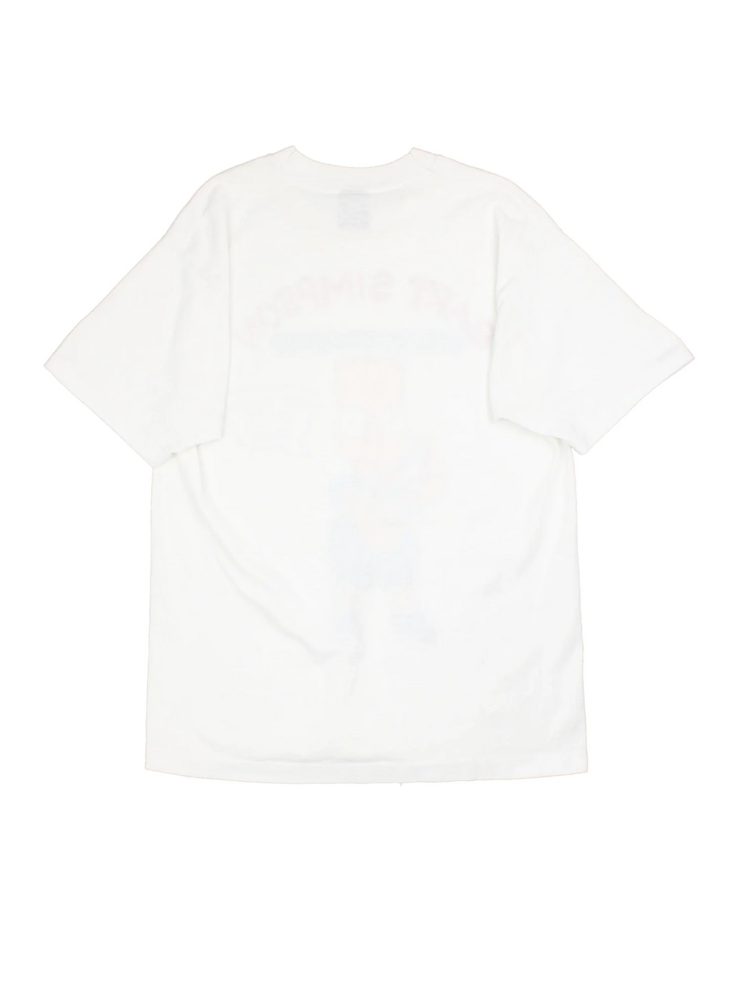 Vintage 90's Bart Simpson Graphic T-Shirt in a white colourway, with graphic printed on the front.