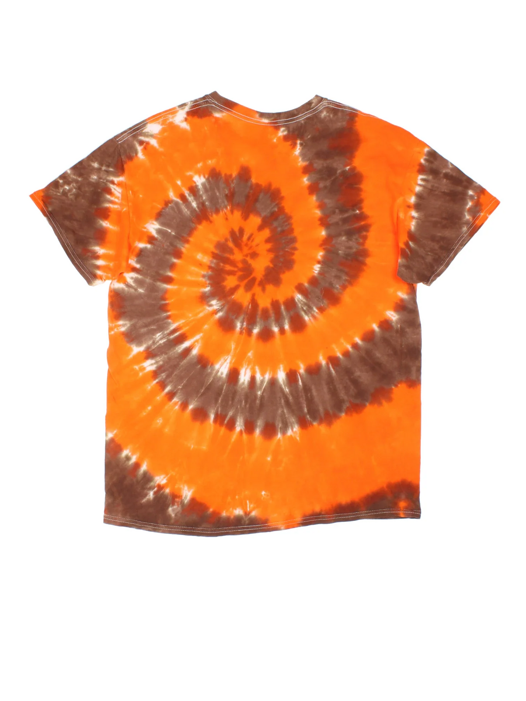 Vintage Hershey Park Reese's Tie Dye T-Shirt in a orange and brown colourway with the graphic printed on the front.