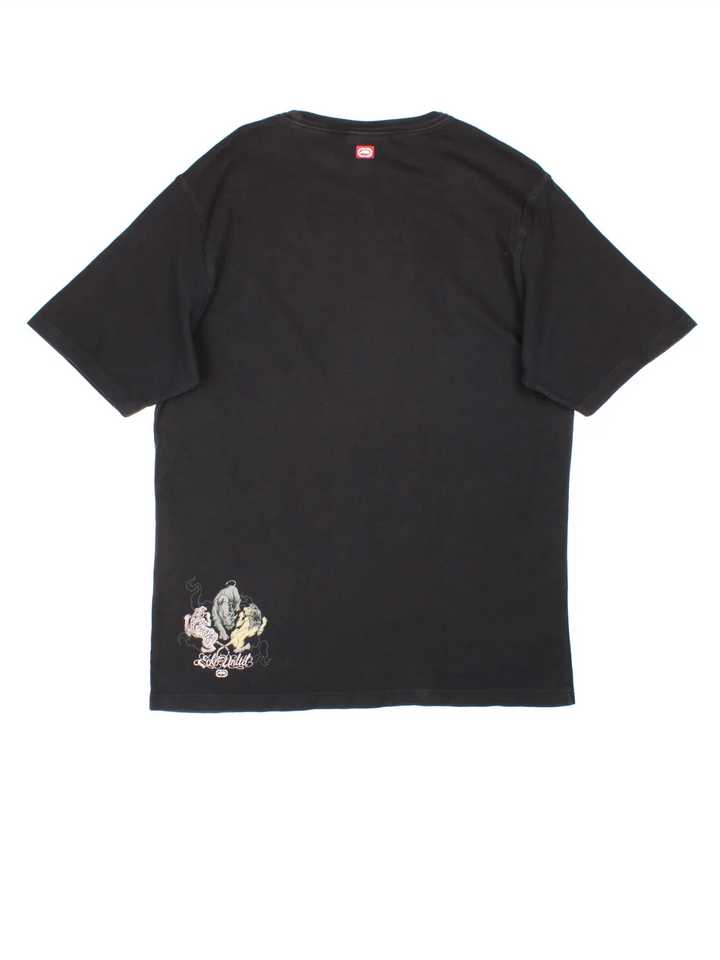 Y2K Ecko Unltd Graphic T-Shirt in a black colourway with the logo and graffiti snake graphic printed on the front.