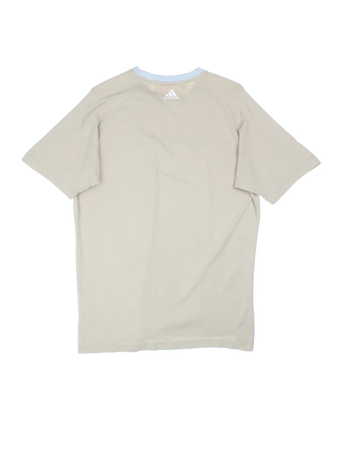 Adidas T-Shirt in a tan colourway with the logo printed on the front.