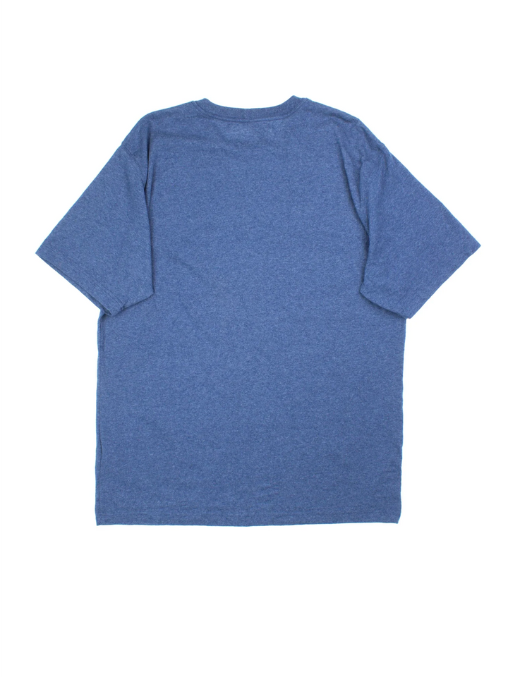 Carhartt T-Shirt in a blue colourway with the logo printed across the front.