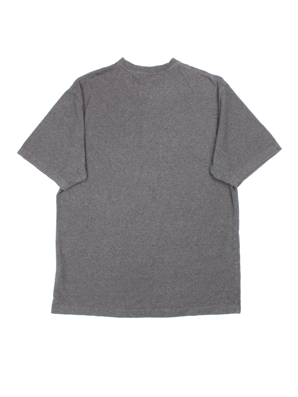 Carhartt T-Shirt in a grey colourway, has a button up collar, and a chest pocket with the logo embroidered on the front.