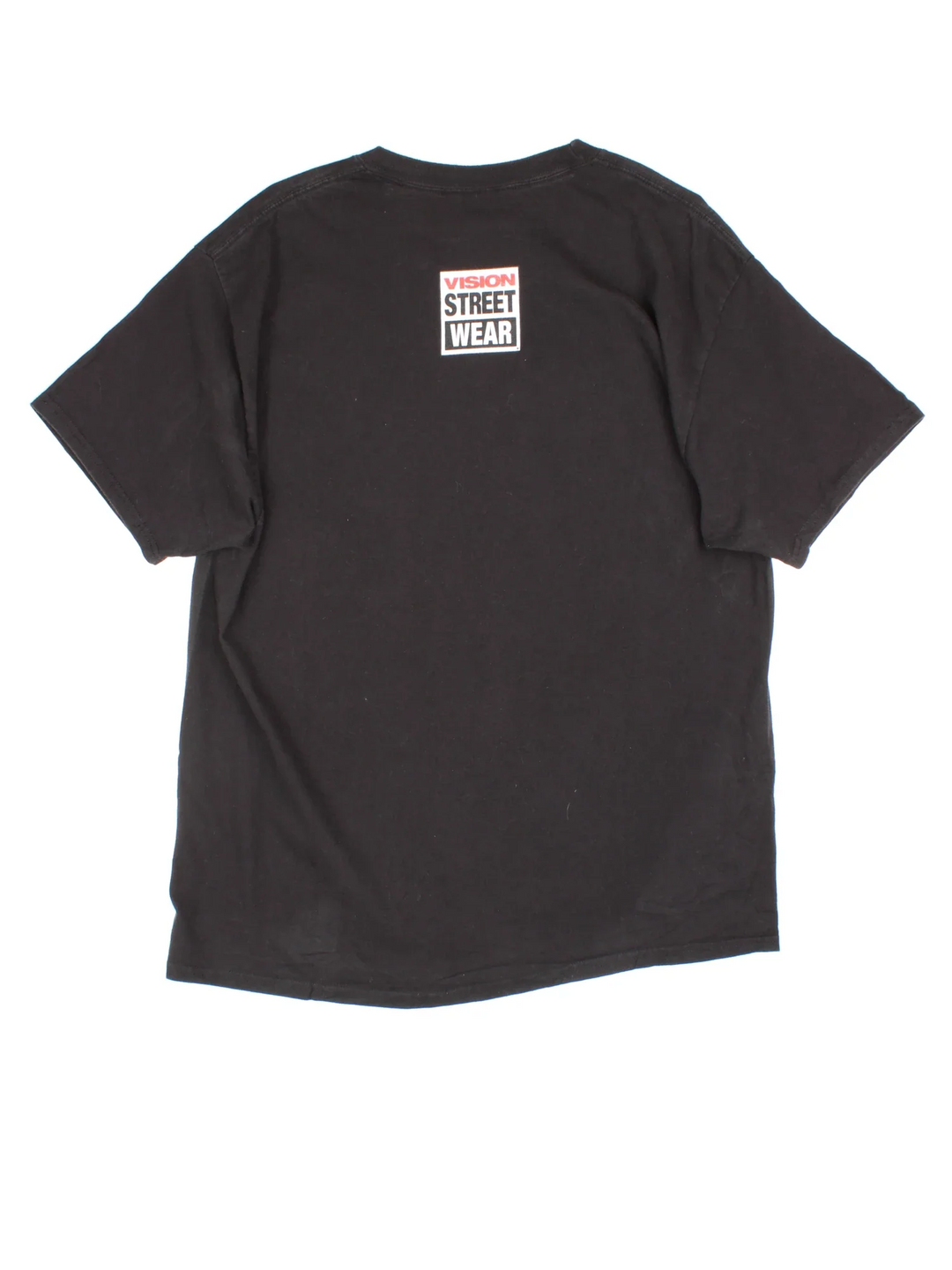 Vintage Vision Street Wear T-Shirt in a black colourway, with printed logo on the front/back.