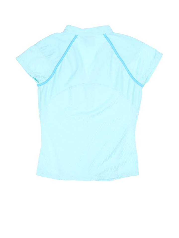 Vintage Nike Training T-Shirt in a blue colourway with white detailing and logo embroidered on the front.